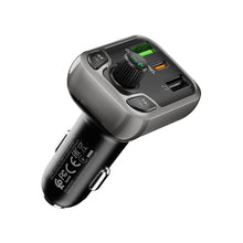 Заредете изображение във визуализатора на галерията – Borofone Transmitter FM BC38 Flash Energy MP3, Bluetooth - Type C + 2xUSB + microSD - QC 3.0 PD 20W black
