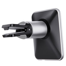 Заредете изображение във визуализатора на галерията – Borofone Car holder BH43 Xperience magnetic with induction charging, air vent mount for Magsafe black-silver

