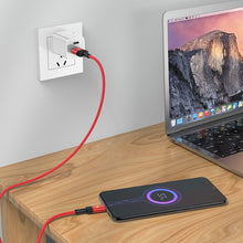 Заредете изображение във визуализатора на галерията – Borofone Cable BU30 Lynk Smart power-off - USB to MicroUSB - 2,4A 1,2 metres red
