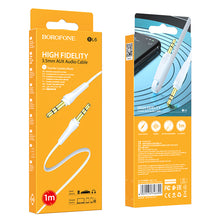 Заредете изображение във визуализатора на галерията – Borofone Cable BL6 - jack 3,5mm to jack 3,5mm - 1 metr white
