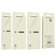 Заредете изображение във визуализатора на галерията – Borofone Cable BX18 Optimal - USB na Lightning - 2 metres white
