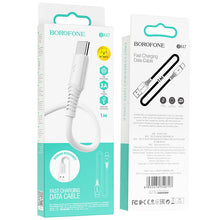 Заредете изображение във визуализатора на галерията – Borofone Cable BX47 Coolway - USB to Type C - 3A 1 metre white
