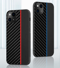Заредете изображение във визуализатора на галерията – Tel Protect CARBON Case for Samsung Galaxy A02S Black with red stripe
