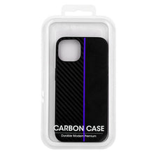 Заредете изображение във визуализатора на галерията – Tel Protect CARBON Case for Samsung Galaxy A02S Black with blue stripe
