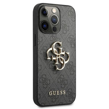 Заредете изображение във визуализатора на галерията – Original Case GUESS 4G Big Metal Logo GUHCP13L4GMGGR for Iphone 13 Pro grey

