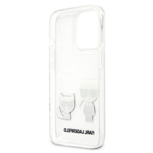 Заредете изображение във визуализатора на галерията – Original Case KARL LAGERFELD Karl &amp; Choupette Hard Case KLHCP13LCKTR for Iphone 13 Pro Transparent

