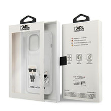 Заредете изображение във визуализатора на галерията – Original Case KARL LAGERFELD Karl &amp; Choupette Hard Case KLHCP13LCKTR for Iphone 13 Pro Transparent

