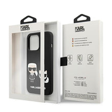 Заредете изображение във визуализатора на галерията – Original Case KARL LAGERFELD Silicone Karl&amp;Choupette KLHCP13LSSKCK for Iphone 13 Pro black
