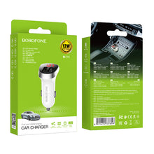 Заредете изображение във визуализатора на галерията – Borofone Car charger BZ15 Auspicious - 2xUSB - 2,4A white
