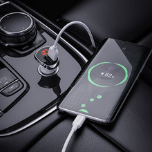 Заредете изображение във визуализатора на галерията – Borofone Car charger BZ15 Auspicious - 2xUSB - 2,4A with USB to Type C cable white
