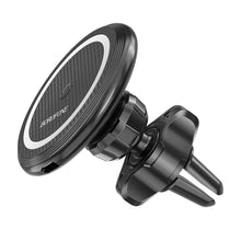 Заредете изображение във визуализатора на галерията – Borofone Car holder BH45 Mobile magnetic with wireless charging to air vent for Magsafe black
