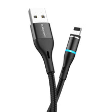 Заредете изображение във визуализатора на галерията – Borofone Cable BU16 Skill magnetic - USB to Lightning - 2,4A 1,2 metres black
