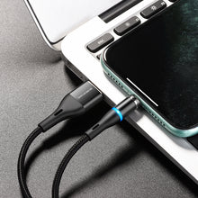Заредете изображение във визуализатора на галерията – Borofone Cable BU16 Skill magnetic - USB to Lightning - 2,4A 1,2 metres black
