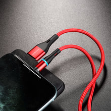 Заредете изображение във визуализатора на галерията – Borofone Cable BU16 Skill magnetic - USB to Lightning - 2,4A 1,2 metres red

