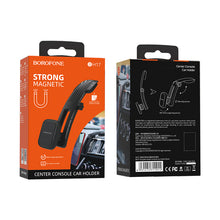 Заредете изображение във визуализатора на галерията – Borofone Car holder BH17 Ice Jade magnetic on dashboard black
