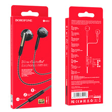 Заредете изображение във визуализатора на галерията – Borofone Earphones BM63 Melodic with microphone black
