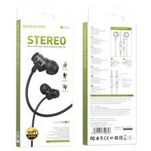 Заредете изображение във визуализатора на галерията – Borofone Earphones BM62 Prosperity with microphone black
