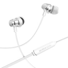 Заредете изображение във визуализатора на галерията – Borofone Earphones BM62 Prosperity with microphone silver
