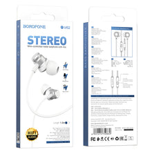 Заредете изображение във визуализатора на галерията – Borofone Earphones BM62 Prosperity with microphone silver
