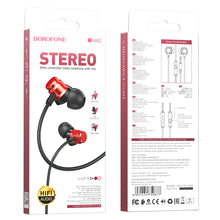 Заредете изображение във визуализатора на галерията – Borofone Earphones BM62 Prosperity with microphone red
