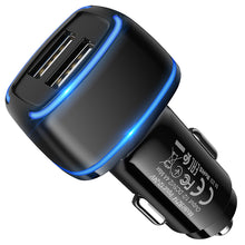 Заредете изображение във визуализатора на галерията – Borofone Car charger BZ14 Max - 2xUSB - 2,4A with USB to Type C cable black
