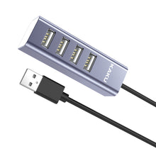 Заредете изображение във визуализатора на галерията – KAKU Adapter HUB KSC-383 Yilian - USB to 4xUSB - grey
