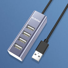 Заредете изображение във визуализатора на галерията – KAKU Adapter HUB KSC-383 Yilian - USB to 4xUSB - grey
