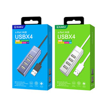 Заредете изображение във визуализатора на галерията – KAKU Adapter HUB KSC-383 Yilian - USB to 4xUSB - grey
