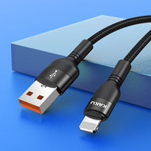 Заредете изображение във визуализатора на галерията – KAKU Cable KSC-431 Daoge - USB to Lightning - 3,2A 1,2 metres red
