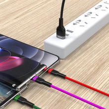 Заредете изображение във визуализатора на галерията – KAKU Cable KSC-481 Yatu 3 in 1 - USB to Type C, Micro USB, Lightning - 3,2A 1,2 metres black
