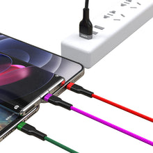 Заредете изображение във визуализатора на галерията – KAKU Cable KSC-481 Yatu 3 in 1 - USB to Type C, Micro USB, Lightning - 3,2A 1,2 metres black
