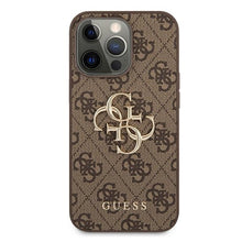 Заредете изображение във визуализатора на галерията – Original Case GUESS 4G Big Metal Logo GUHCP13X4GMGBR for Iphone 13 Pro Max brown
