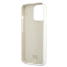 Заредете изображение във визуализатора на галерията – Original KARL LAGERFELD Case Silicone Stack Logo KLHCP13XSLKLWH for Iphone 13 Pro Max white
