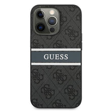 Заредете изображение във визуализатора на галерията – Original Case GUESS - 4G Stripe Collection GUHCP13X4GDGR for Iphone 13 Pro Max Grey
