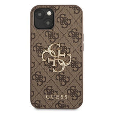 Заредете изображение във визуализатора на галерията – Original Case GUESS 4G Big Metal Logo GUHCP13M4GMGBR for Iphone 13 brown
