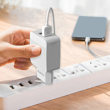 Заредете изображение във визуализатора на галерията – KAKU Wall charger KSC-371 Haoyi - 2xUSB - 12W 2,4A with USB to Type C cable white
