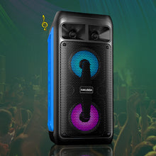 Заредете изображение във визуализатора на галерията – KAKU Portable Bluetooth Speaker KSC-671 Zhenwei karaoke with microphone black
