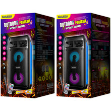 Заредете изображение във визуализатора на галерията – KAKU Portable Bluetooth Speaker KSC-671 Zhenwei karaoke with microphone black
