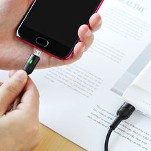 Заредете изображение във визуализатора на галерията – Borofone Cable BU17 Starlight power-off - USB to Micro USB - 2,4A 1,2 metres black
