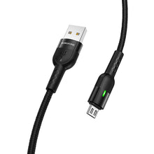 Заредете изображение във визуализатора на галерията – Borofone Cable BU17 Starlight power-off - USB to Micro USB - 2,4A 1,2 metres black
