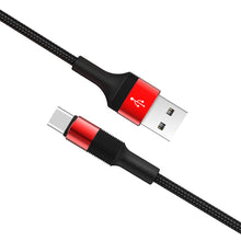 Заредете изображение във визуализатора на галерията – Borofone Cable BX21 Outstanding - USB to Type C - 3A 1 metre red

