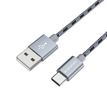 Заредете изображение във визуализатора на галерията – Borofone Cable BX24 Ring Current - USB to Type C - 3A 1 metre grey
