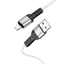 Заредете изображение във визуализатора на галерията – Borofone Cable BX64 Special Silicone - USB to Lightning - 2,4A 1 metre white
