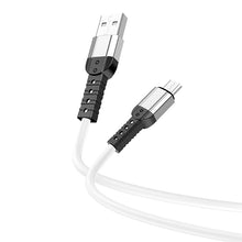Заредете изображение във визуализатора на галерията – Borofone Cable BX64 Special Silicone - USB to Micro USB - 3A 1 metre white
