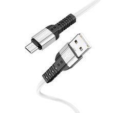 Заредете изображение във визуализатора на галерията – Borofone Cable BX64 Special Silicone - USB to Micro USB - 3A 1 metre white

