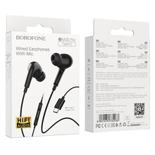 Заредете изображение във визуализатора на галерията – Borofone Earphones BM30 Pro Original Series with Type C plug black

