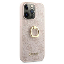 Заредете изображение във визуализатора на галерията – Original Case GUESS 4G Collection Hardcase with Ring GUHCP13L4GMRPI for Iphone 13 Pro Pink

