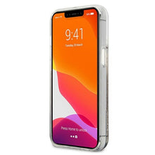 Заредете изображение във визуализатора на галерията – Original Case GUESS Peony Liquid Glitter Hardcase GUHCP13XLGPEGO for Iphone 13 Pro Max gold
