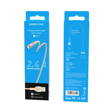 Заредете изображение във визуализатора на галерията – Borofone Cable BX21 Outstanding - USB to Micro USB - 2,4A 1 metre gold
