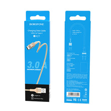 Заредете изображение във визуализатора на галерията – Borofone Cable BX21 Outstanding - USB to Type C - 3A 1 metre gold
